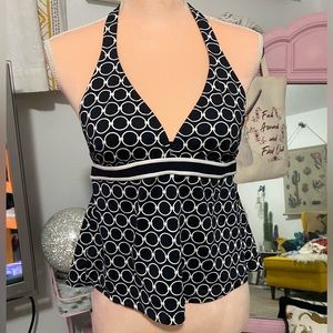 Retro bathing suit halter top